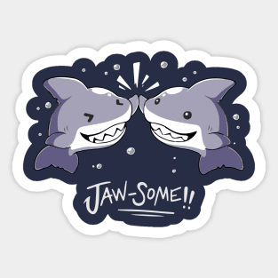 Shark Jaw-some Sticker